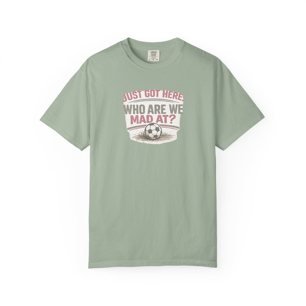 Just Got Here Vintage Soccer Tee