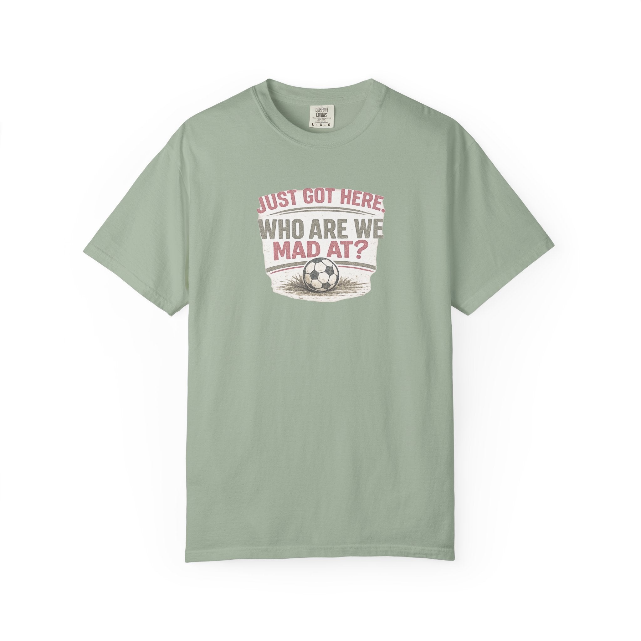 Just Got Here Vintage Soccer Tee