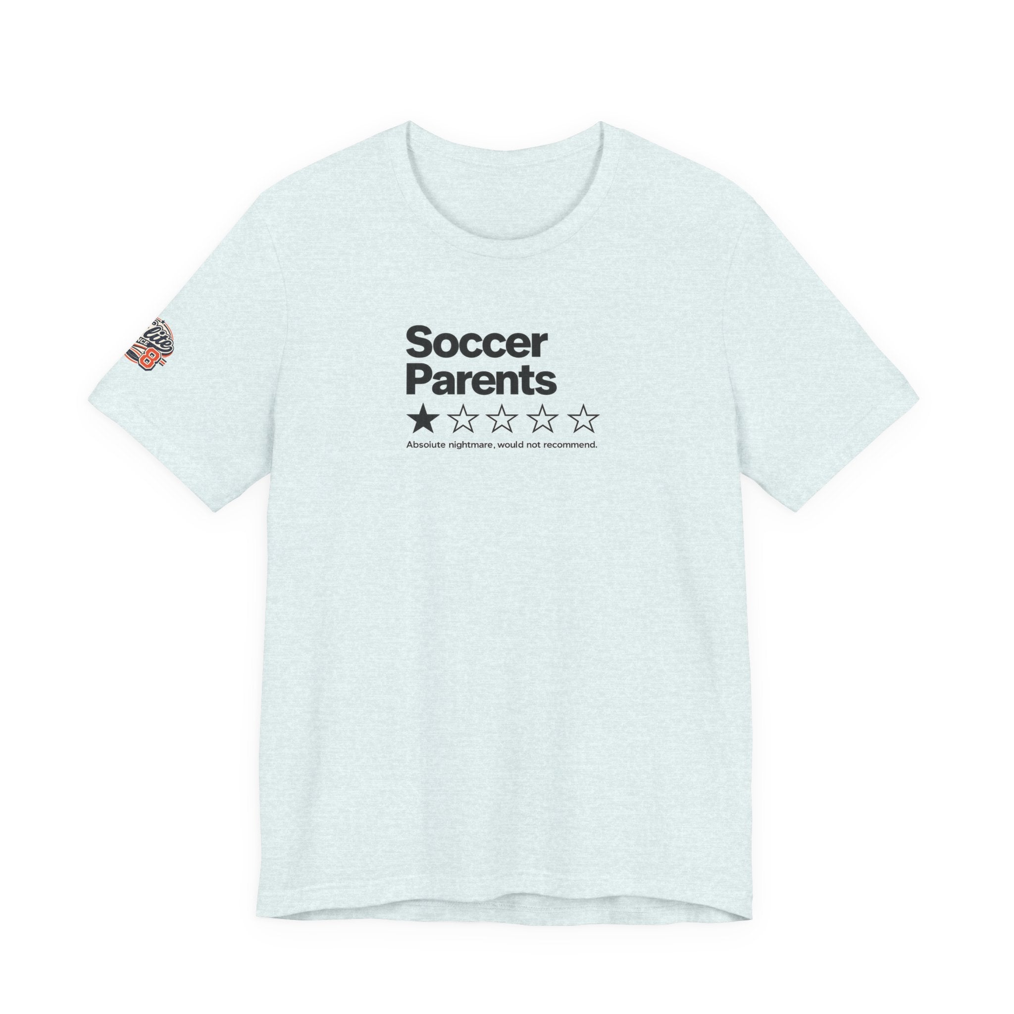 Soccer Parents 1-Star Review Tee — Funny Soccer Mom/Dad Shirt