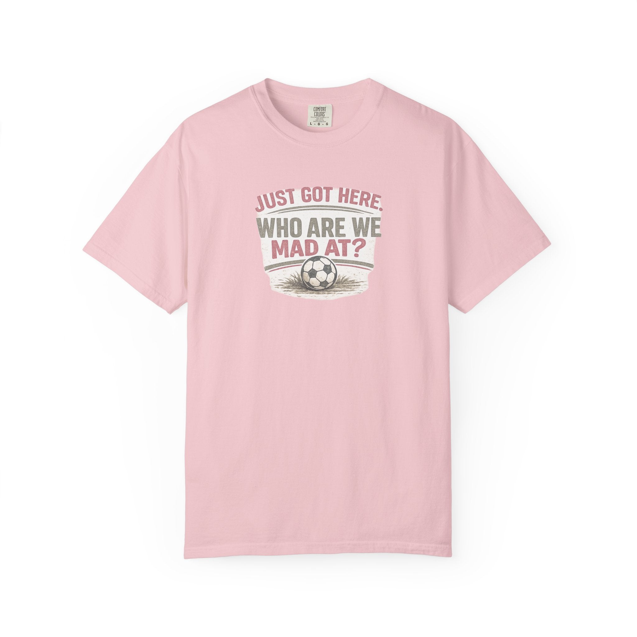 Just Got Here Vintage Soccer Tee
