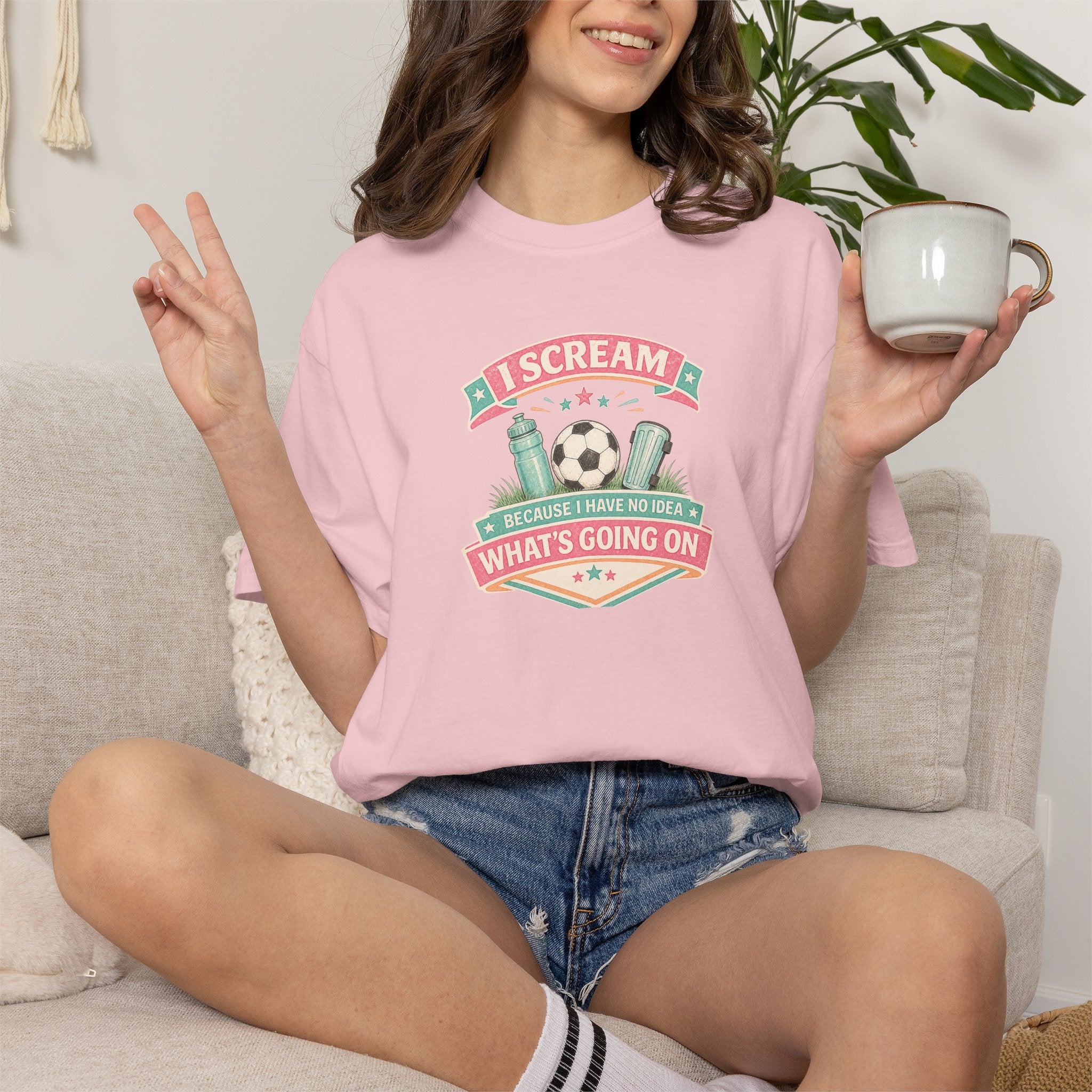 I Scream Because I Have No Idea What's Going On Soccer Tee