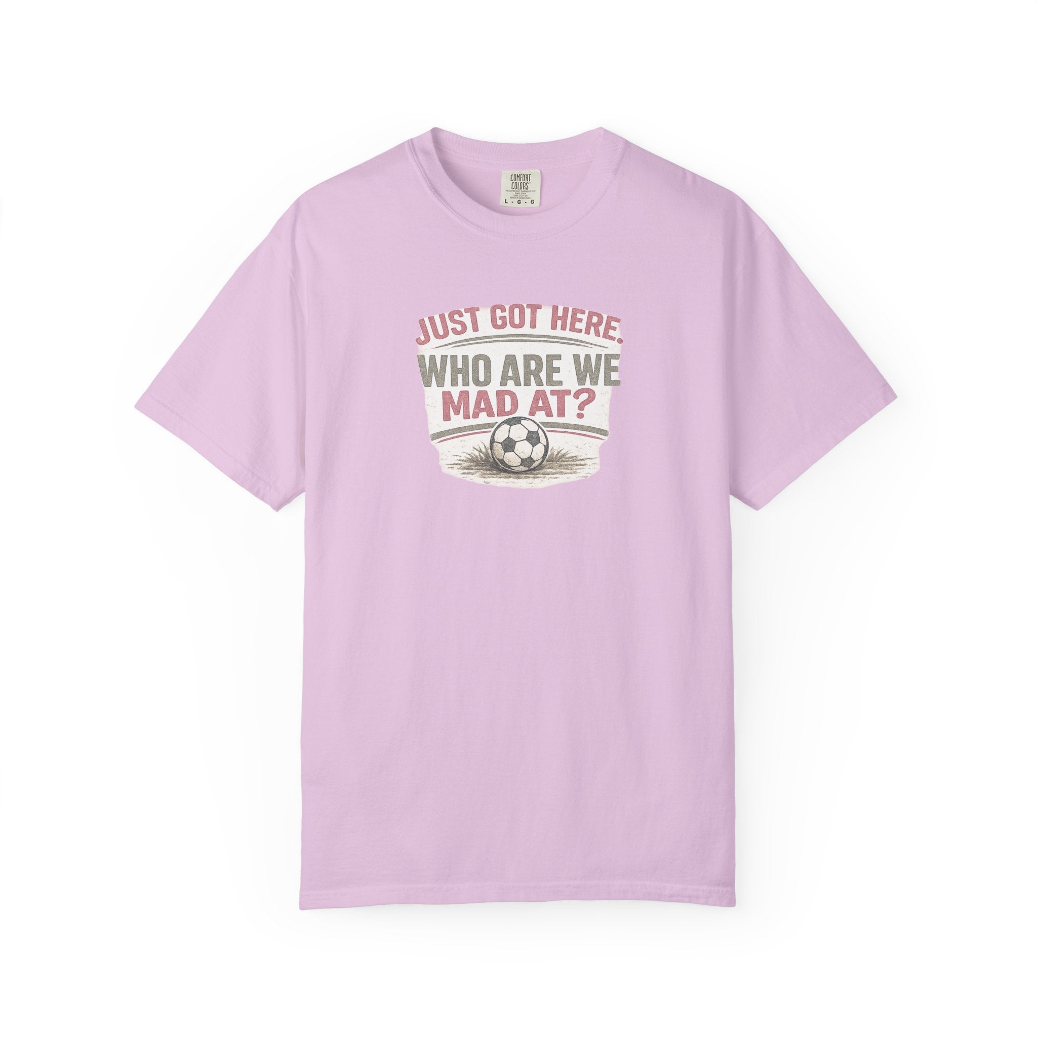 Just Got Here Vintage Soccer Tee