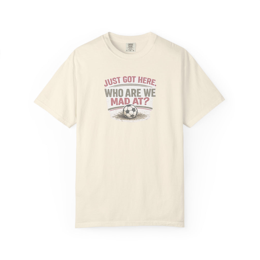 Just Got Here Vintage Soccer Tee