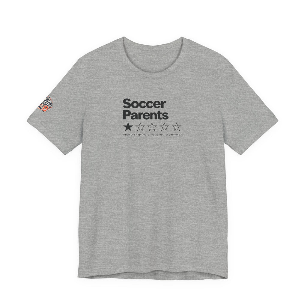 Soccer Parents 1-Star Review Tee — Funny Soccer Mom/Dad Shirt