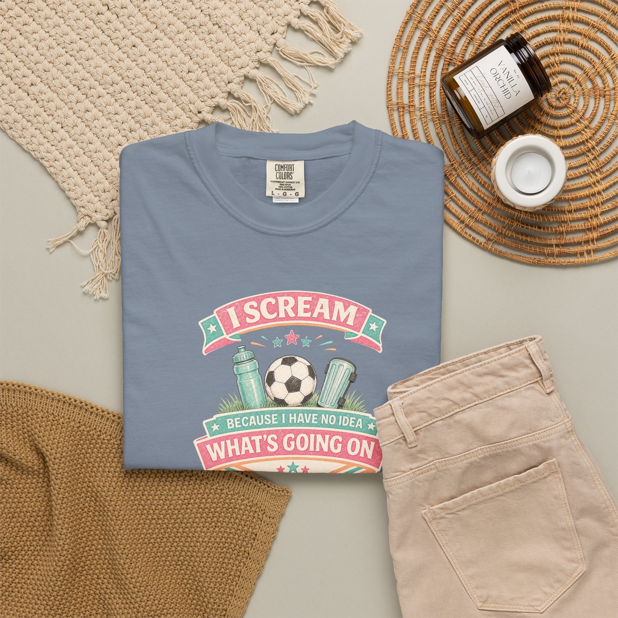 I Scream Because I Have No Idea What's Going On Soccer Tee