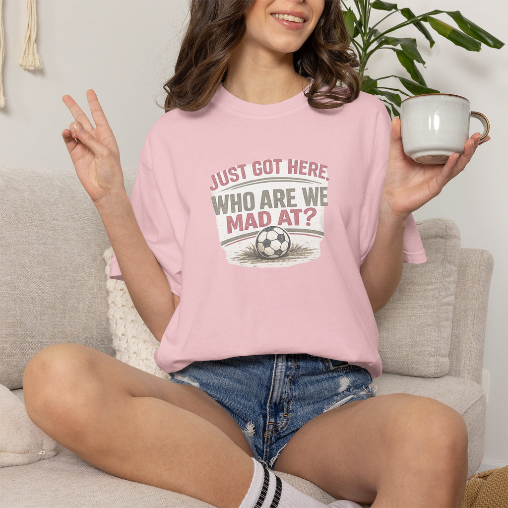 Just Got Here Vintage Soccer Tee