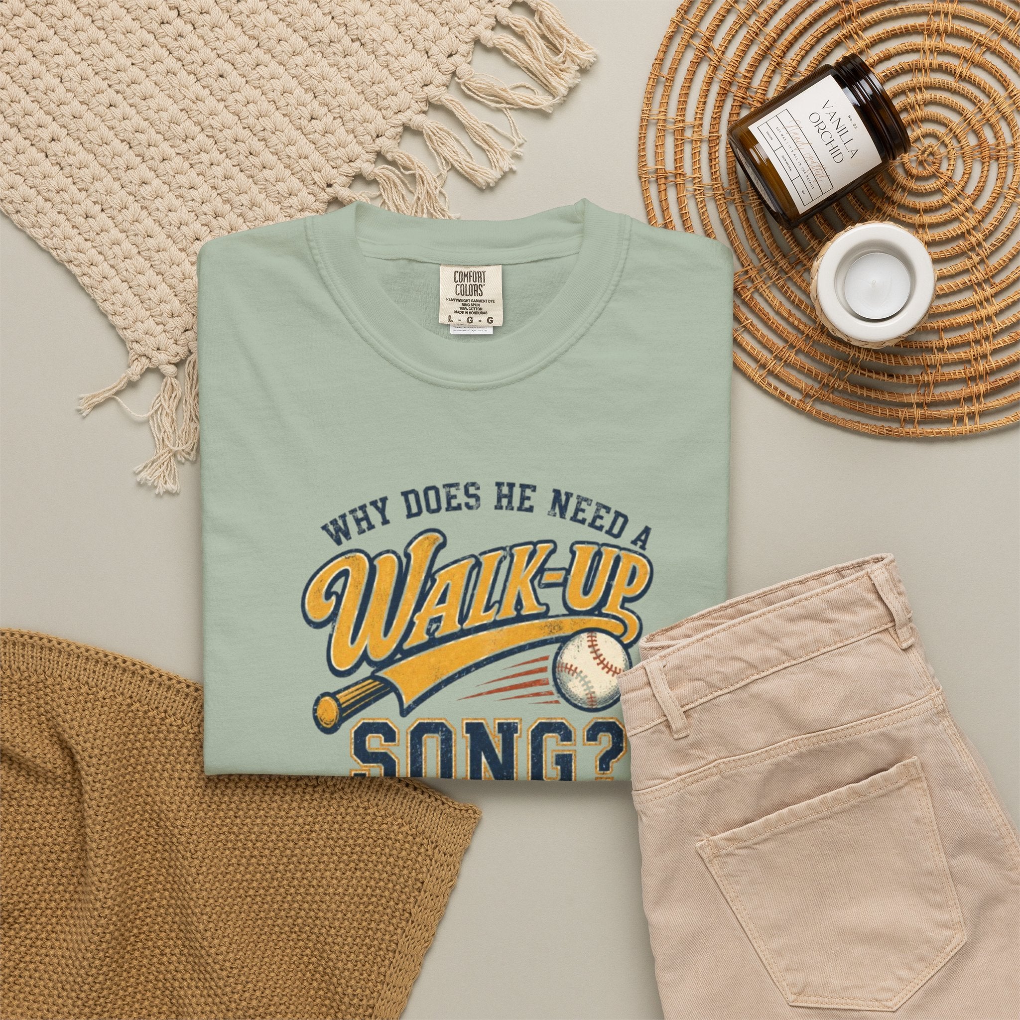 Why Does He Need a Walk-Up Song Baseball Vintage Tee